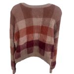 Altar'd State Everleigh Plaid Fuzzy Pullover Sweater Long Sleeve Crew Neck XL Photo 6