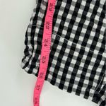 Free People  Preppy Gingham Pants black white sz M Photo 6