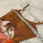 Power 2 Flower Cut Out One Piece Swimsuit in Gold Floral Medium Photo 3