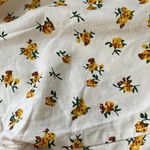 Viva La Frida Los Angeles (NWT) Floral Puff Sleeve Smocked Blouse Cream (Small) Orange Photo 3