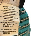 Positive Attitude Vintage 90s Witchy Goth Punk Striped Belted Maxi Shirt Dress Blue Size 12 Photo 6