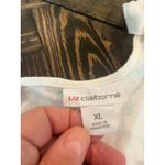 Liz Claiborne Linen Cotton Blend Top Women XL White Beach Travel Cruise Sheer Photo 1