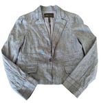 BCBG Maxazria Linen Blend Women's Cropped Blazer Large Career Workwear Photo 0