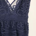 Bardot  French Navy Lace Strappy Back Knee Length Dress size 6/Small Photo 3