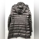 Andrew Marc  Women’s Packable Silver Long Sleeve Hooded Puffer Jacket Size Small Photo 1