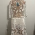 Eomen Swimsuit Women Cover Up V Neck Beach Coverup Boho Swimwear Dress Bathing Suit Crochet Cover Ups Lace Photo 6