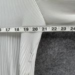 ZARA  Blouse Womens S White Pleated 3/4 Bell Sleeve Fringe V Neck Semi Sheer Top Photo 6