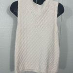 Ann Taylor  Off White Sleeveless Textured Sweater Size Medium EUC Photo 4