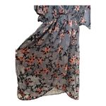Modcloth Dramatic Depths Velvet Dress cherry blossom print size medium Photo 6