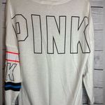 PINK - Victoria's Secret 𝅺Women’s VS PINK Lightweight Sweatshirt Tshirt Sleeve Details White Size S Photo 1