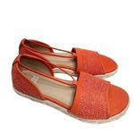 Eileen Fisher  Sandals‎ Size 6 Magma Coral Stretch Knit Open Toe Espadrilles Photo 2