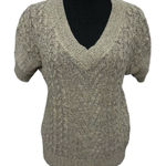 Current Air Los Angeles Womens Size Small Cable Knit Sweater Shirt Short Sleeve Photo 0