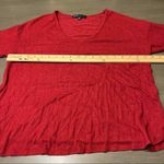 Gibson Womens Petite Medium Red Long Sleeve V Neck Hi Photo 5