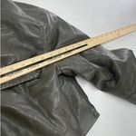 Nanushka Jacket Womens Small Holleen Solid Green Faux Leather Collared Photo 12