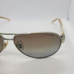 Ralph Lauren  Polarized Silver & Tan Aviator Sunglasses Photo 8