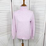 Loft Confetti Speckled Turtleneck Multi Knit Sweater Lilac Purple Small Photo 1