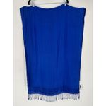 Bijoux Terner NWT  Pashmina Ink Blue Viscose Scarf Fringed Shawl Wrap Photo 1