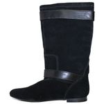 White Mountain Fawn Black Suede Mid-Calf Boots 6 M Photo 5