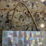 Vintage Mother of Pearl Minaudiere Compact Purse Evening Cosmetic Bag Mirror VTG Photo 1