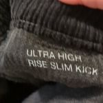 7 For All Mankind black ultra high rise slim kick corduroy jeans size 28 Photo 4