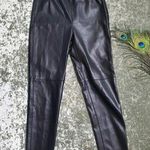 ZARA  Black Faux Leather Skinny Pants Photo 0