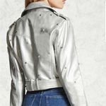 Forever 21 Silver Metallic Faux Leather Jacket Photo 3