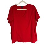 LRL Ralph Lauren Jeans Co Red V Neck Short Sleeve T Shirt Top Plus Size 3X Photo 9