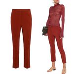 Rosetta Getty Trouser Red Cropped Tapered High Rise Dress Pants Size 10 Photo 1
