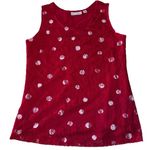 Susan Graver  Red Lace Cardigan Jacket and Tank Set Size Small - 3 Piece Set Photo 1