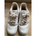 Nike  Air Force 1 Low White Leather Sneakers Classic 90s 2000s Streetwear 7.5 Y2K Photo 4