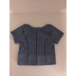 Aerie Offline by Seamless Scoopneck Ribbed Blue Crop Top Size XS EUC Photo 1