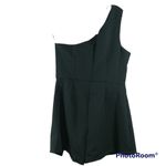 idem Ditto  Black Asymmetrical One Shoulder Skort Romper Size M Photo 1
