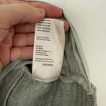 Anthropologie Women’s Large Mint Satin Corset Style Longsleeve Blouse Photo 2