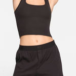 SKIMS  Boyfriend Loose Boxer Lounge Shorts Size Small Onyx Black Photo 0