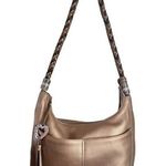 Brighton Bellaire Pebblef Leather Hobo Shoulder Bag Copper EUC Photo 0