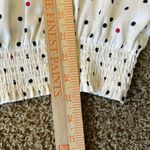 Summersalt Womens Polka Dot Puff Sleeve Top XL V-Neck Smocked Hem Cream NWOT Photo 6