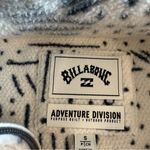 Billabong Boundary Mock Fleece Pullover 1/4 Zip Animal Print White Black Sweater Photo 5