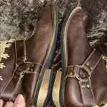 Latigo Látigo Cróquet Brown Leather Ankle Boots with Lace Trim Photo 8