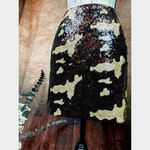 Three Eighty Two Sequined Camouflage Mini Skirt Brown Multi size S Photo 6