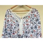 Eloquii White Floral Maxi Dress Womens 16 Long Sleeve Boho Peasant Cottage Flowy Photo 2