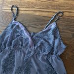 Lace Printed Pajama Set Camisole Sleep Shorts Size 2X Purple and Black Photo 4