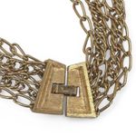 Trifari Crown  Multi Strand Chain Statement Necklace Gold Tone 5 Chains Vintage Photo 9