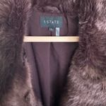 1. State  NWT | Faux Mink Fur Coat in Dark Wine | L Photo 4