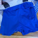 Lucky In Love Neon Glow Skirt Womens Size Small Blue Pink Striped Tennis Photo 7