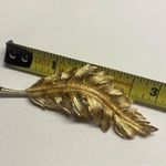 Signed Coro 1961 Leaf Vintage Gold Tone Brooch / Pin Photo 2