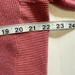 EXPRESS puffy short sleeve round hem sweater size xs dusty rose/ pink color. Photo 8