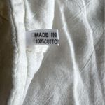 Vintage Ivory Cotton Long Flowy Short Sleeve Cardigan Top Made in Thailand White Size M Photo 3