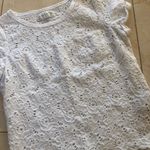 Abercrombie & Fitch  Like New White Lacy Top Sz M Photo 2