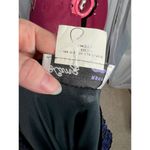 formal dress sequins v neck short sleeve swing skirt Blue Size M Photo 7