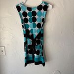 Vanity‎ Y2k Sleeveless Mini Dress Teal Black White Polka Dot Party Going Out Top Blue Photo 2